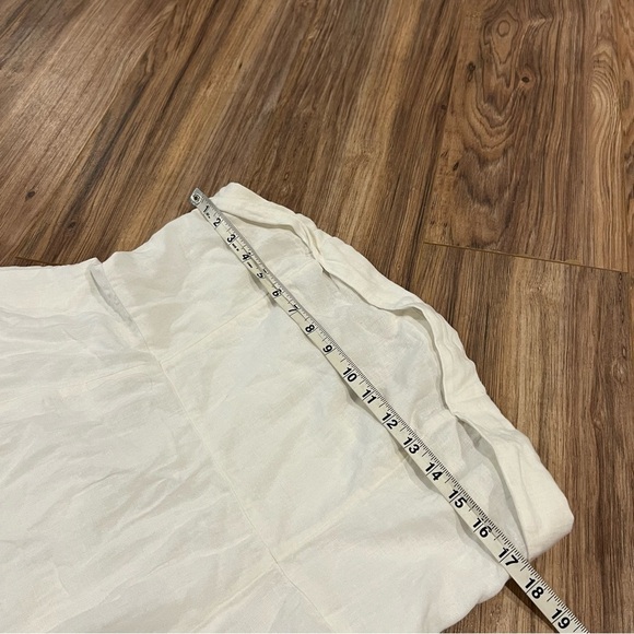 Abercrombie & Fitch White Strapless Linen Blend Mini Dress - Picture 8 of 11